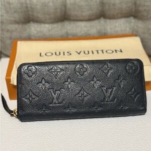 LV Clemence Wallet – Black Empreinte Leather🖤✨